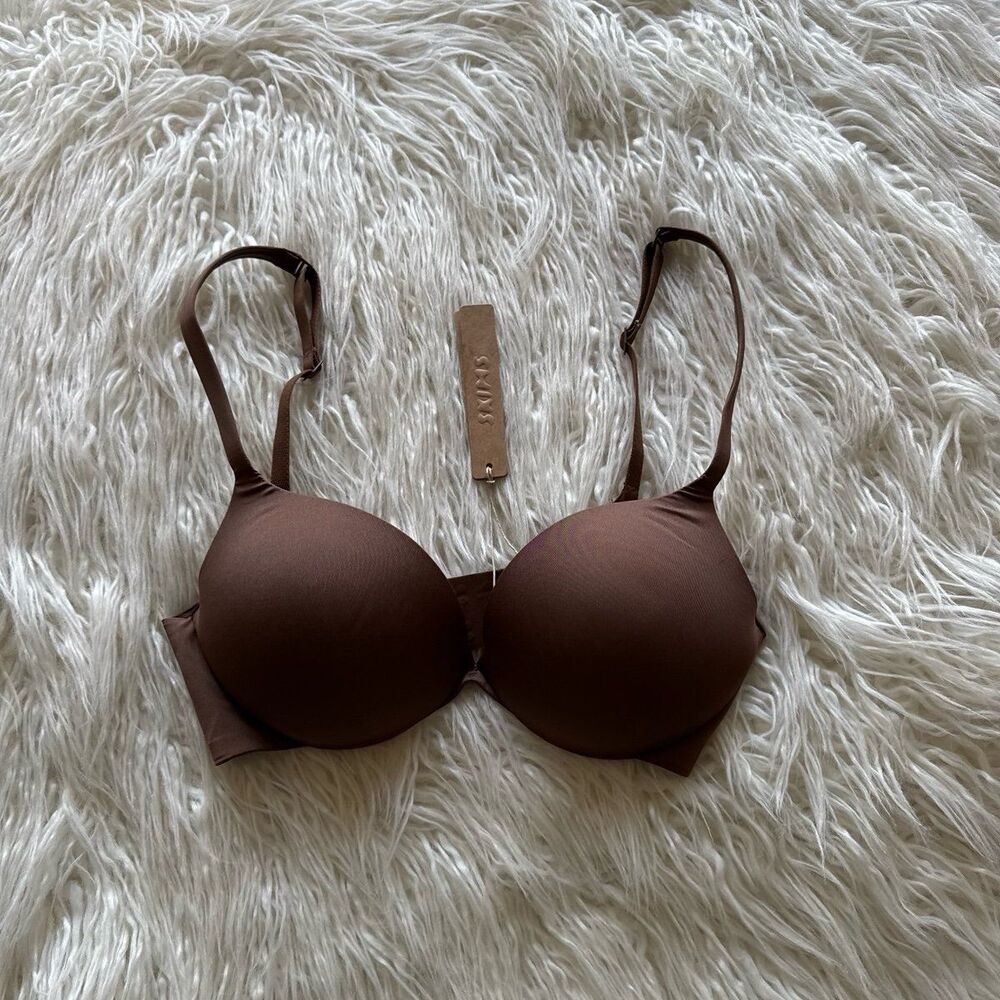 Skims Ultimate Pushup Plunge Bra Jasper Size 30D - Picture 2 of 11